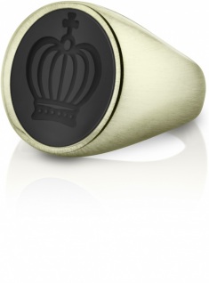 Siegelring signet rings Lemongold Krone